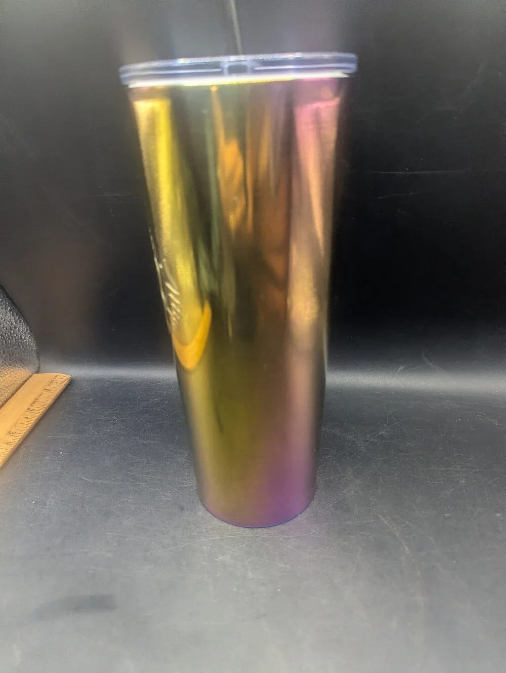 Starbucks Iridescent Rainbow Purple Oil Slick Stainless Steel Tumbler 24oz